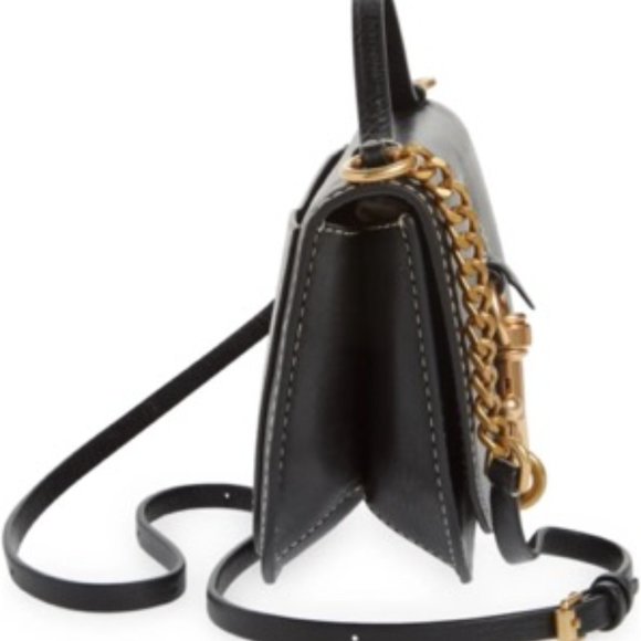 Rebecca Minkoff: Megan Half Moon Crossbody in Black - Picture 3 of 8